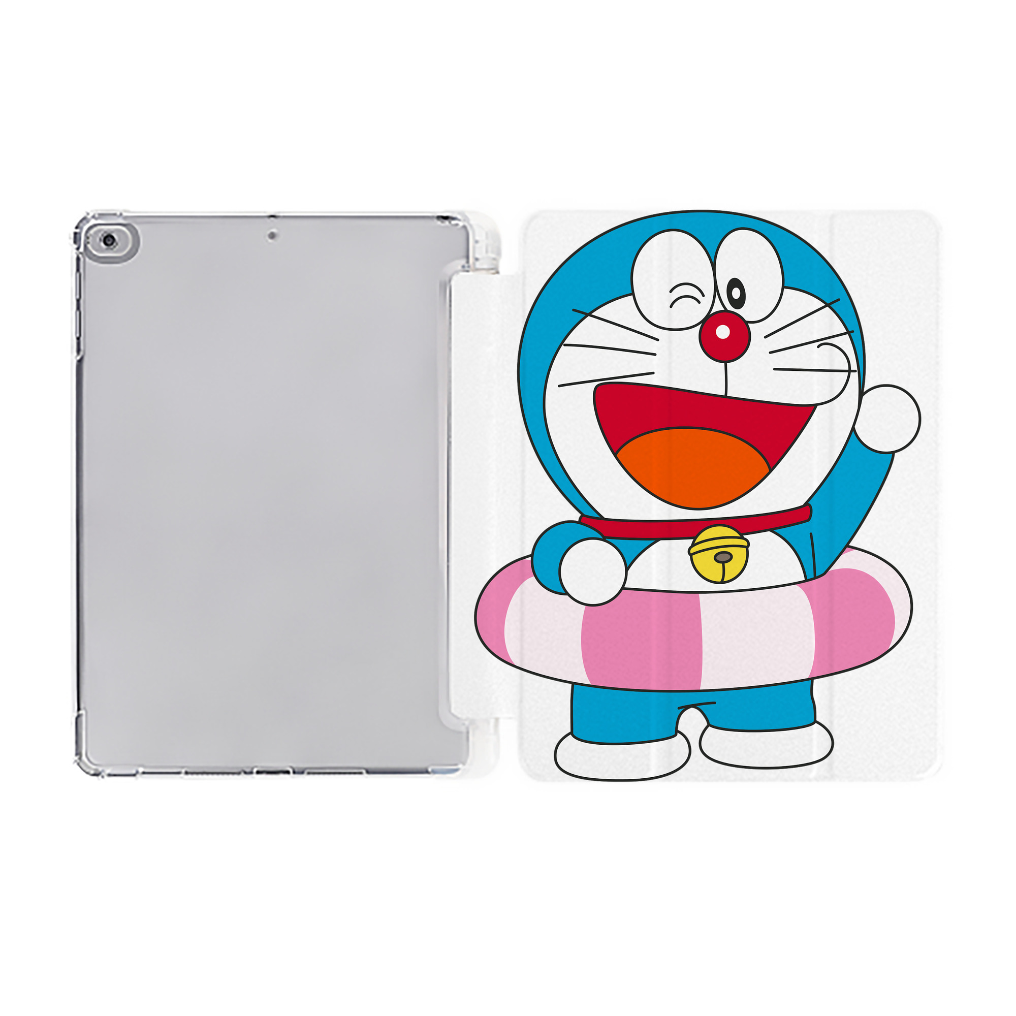 （画像用） ドラえもん Doraemon IPad ケース ペン収納付き 三つ折りスタンド PUレザー×シリコン 対応機種9.5/10.5/10.9インチ
